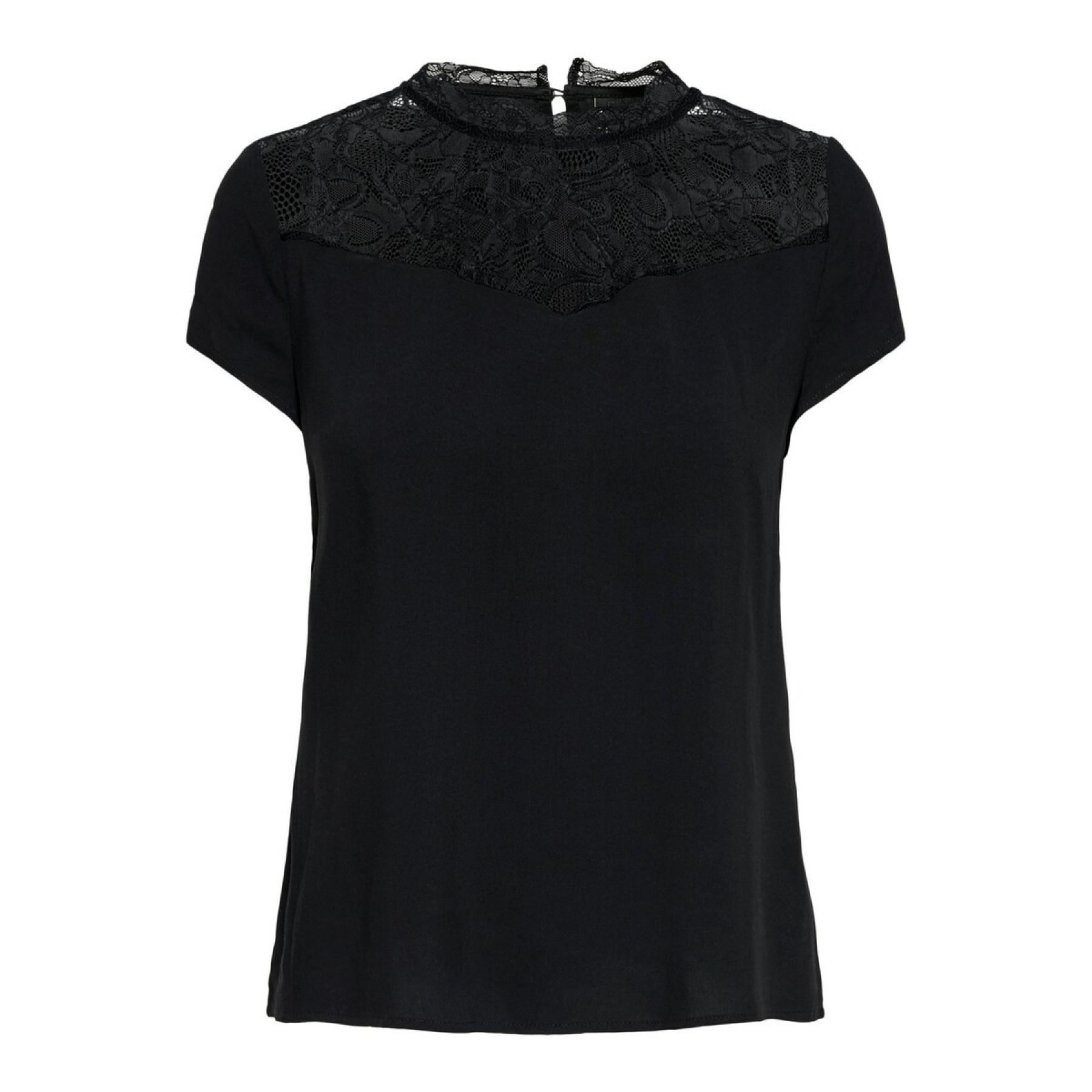 Camiseta de mujer Only manches courtes First one life lace