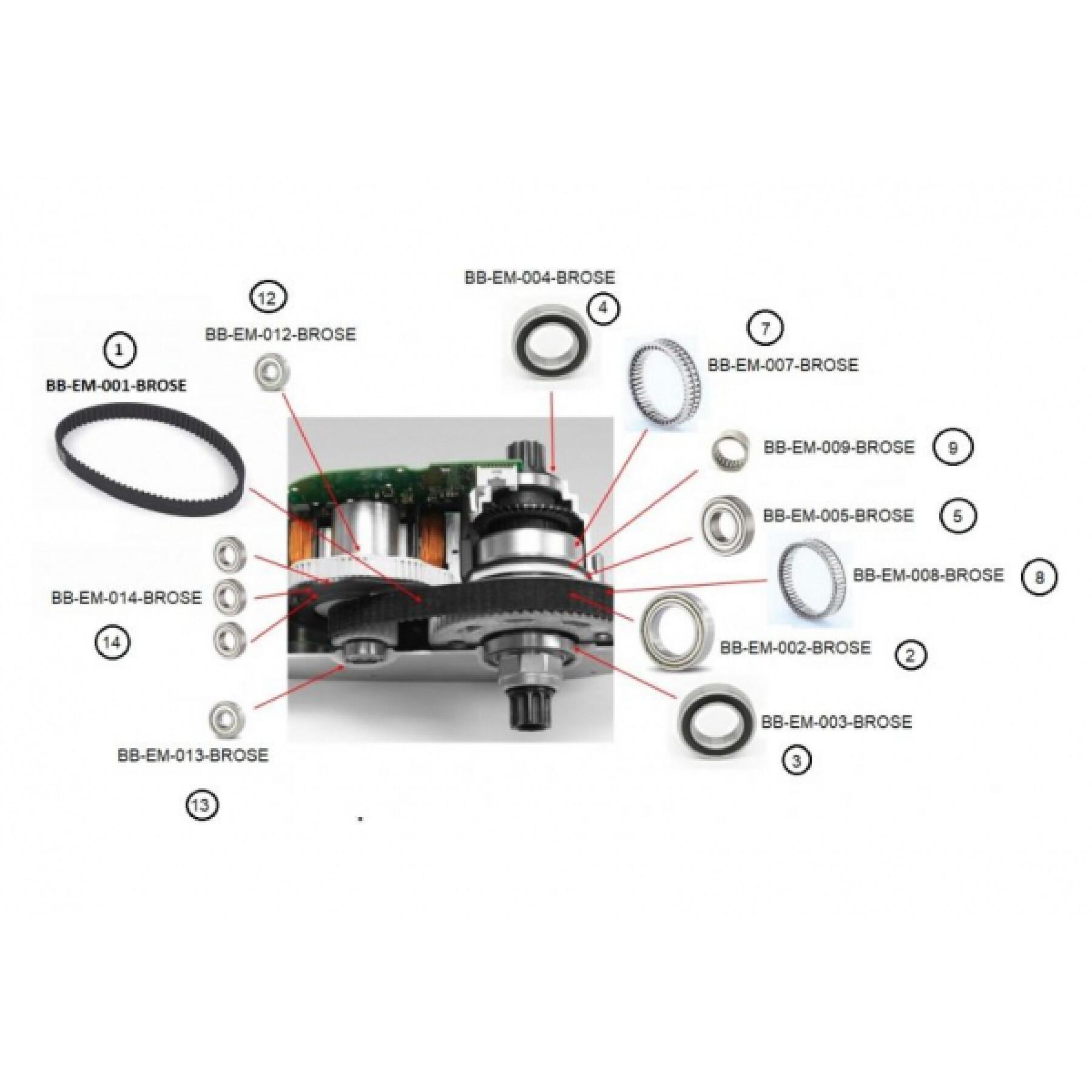 Rodamiento de rueda libre para las escobillas del motor Black Bearing Bosch Repère 007