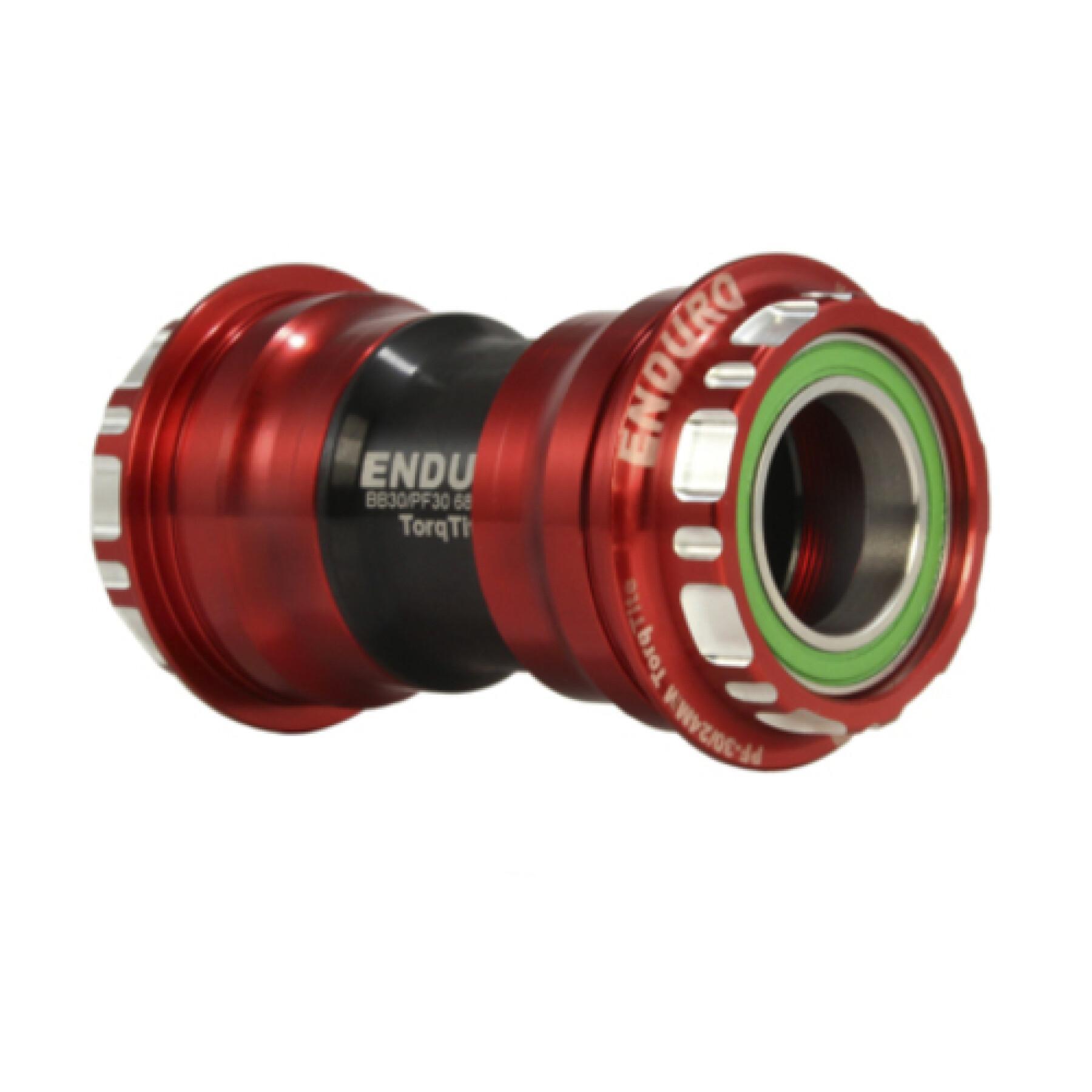 Soporte de fondo Enduro Bearings TorqTite BB A/C SS-PF30-24mm-Red