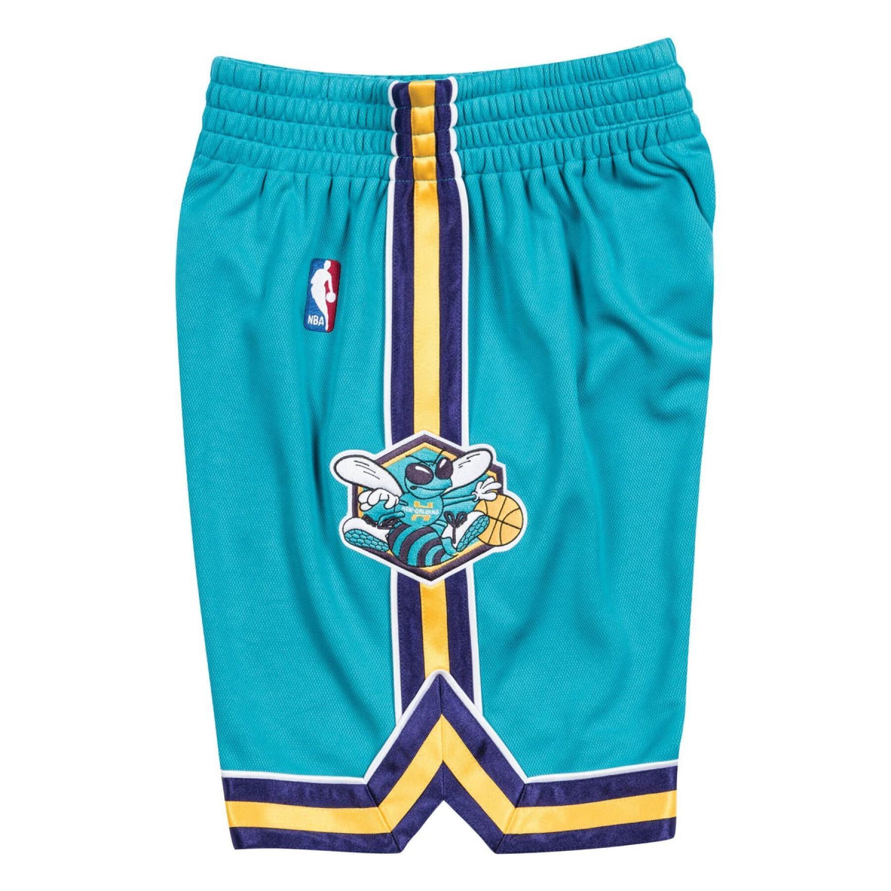 Pantalones cortos auténticos New Orleans Hornets nba