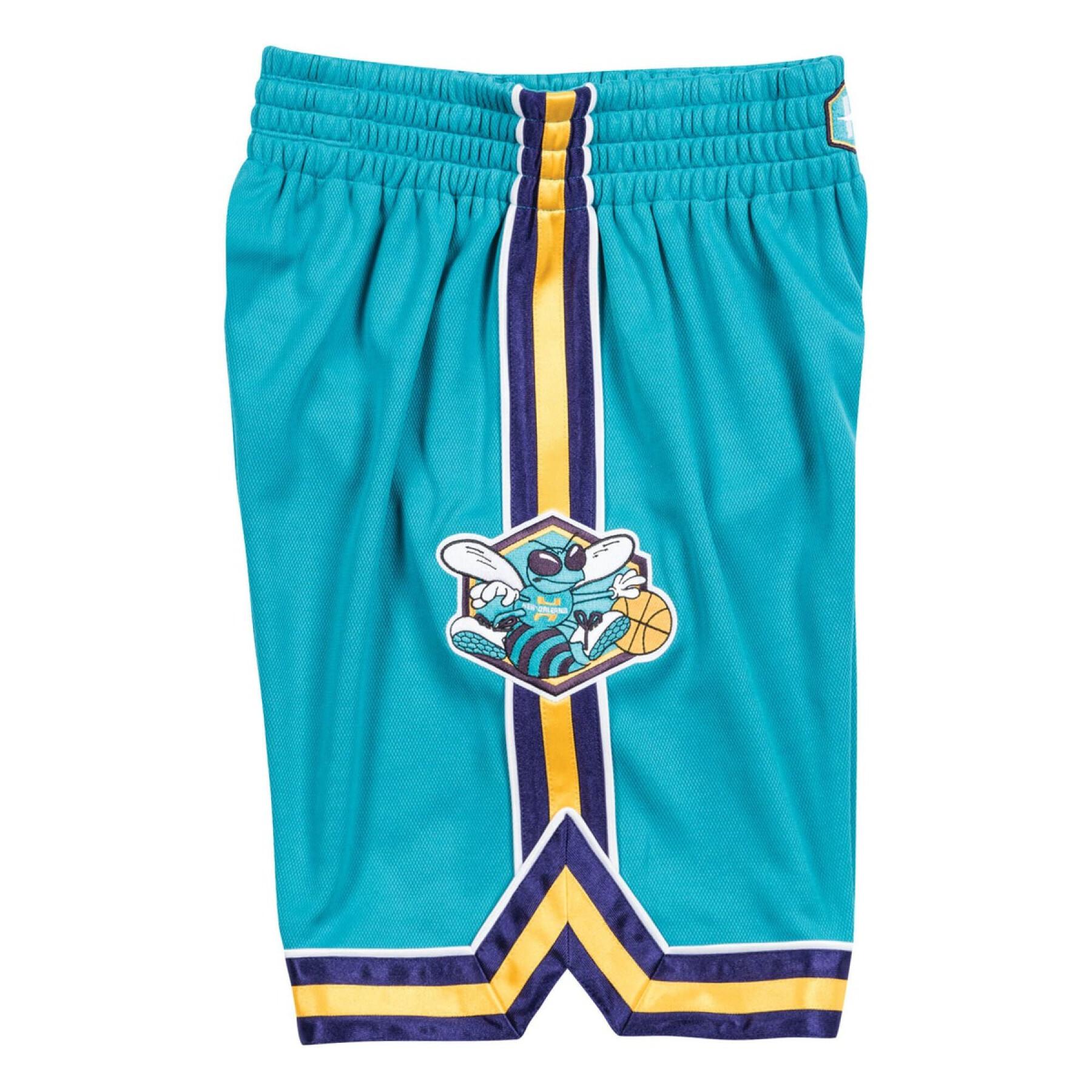 Pantalones cortos auténticos New Orleans Hornets nba