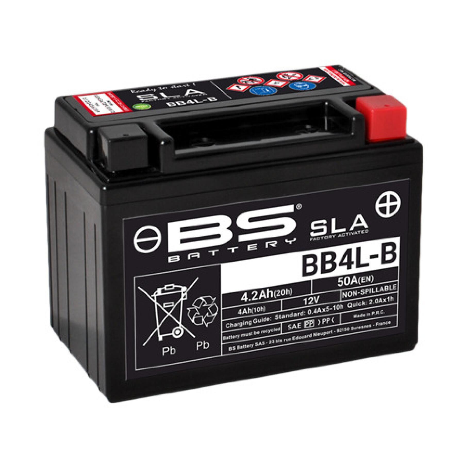 Batería de moto BS Battery SLA BB4L-B - C (10Hr) - C (20Hr)