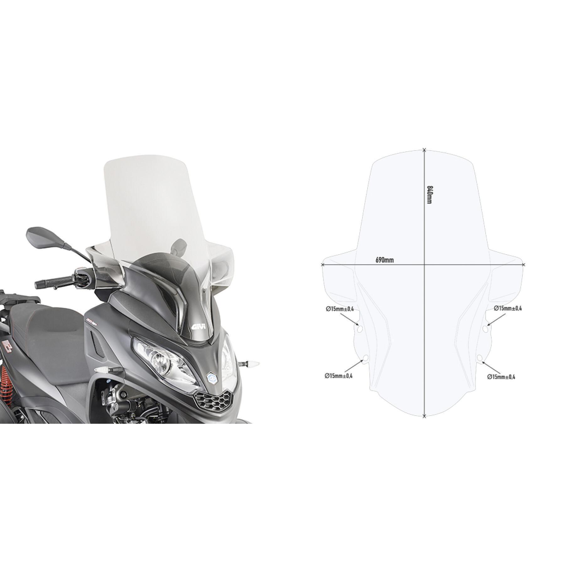 Parabrisas para scooters Givi Piaggio MP3 300 HPE (2019 à 2020)
