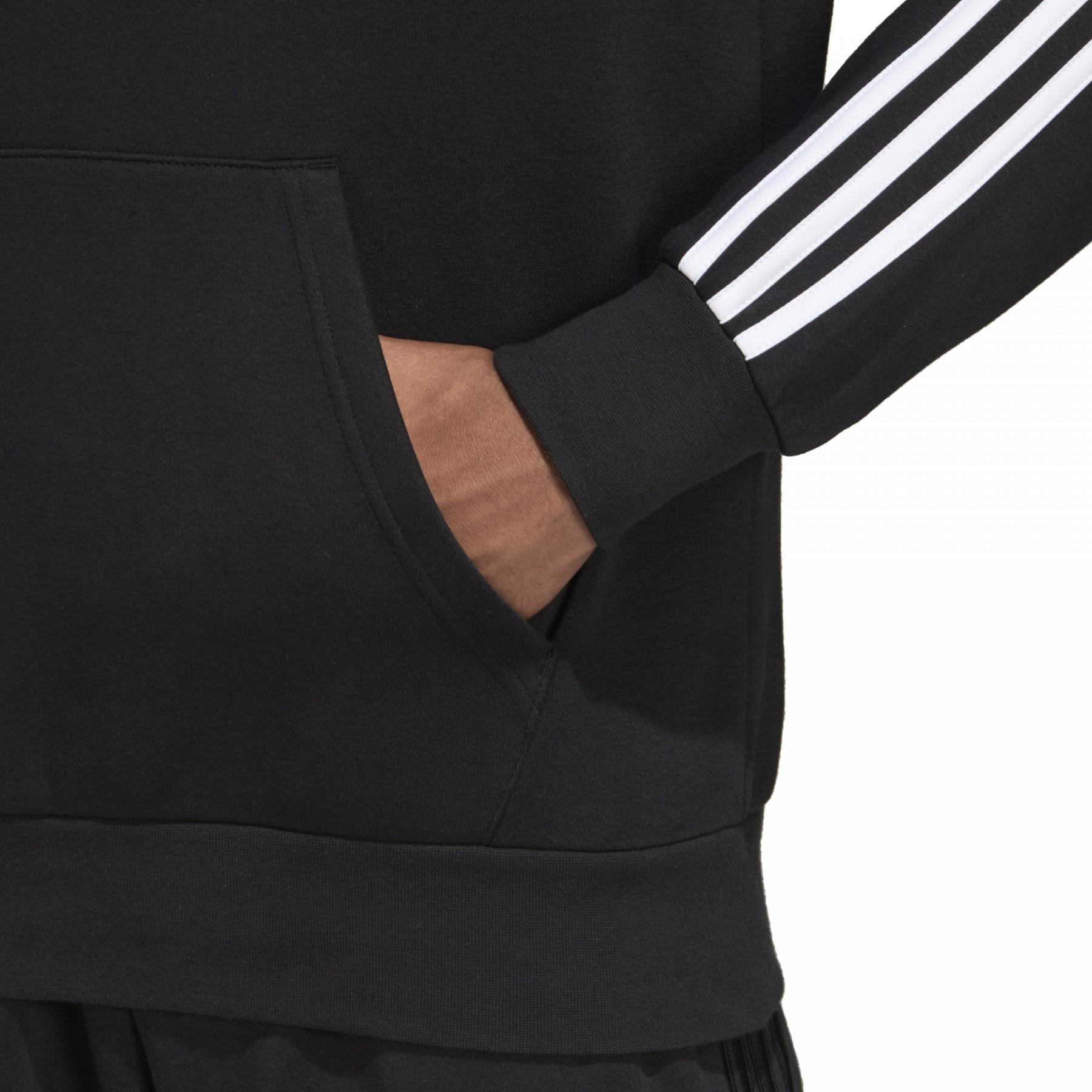 Sudadera con capucha adidas Essentials 3-Stripes Pullover
