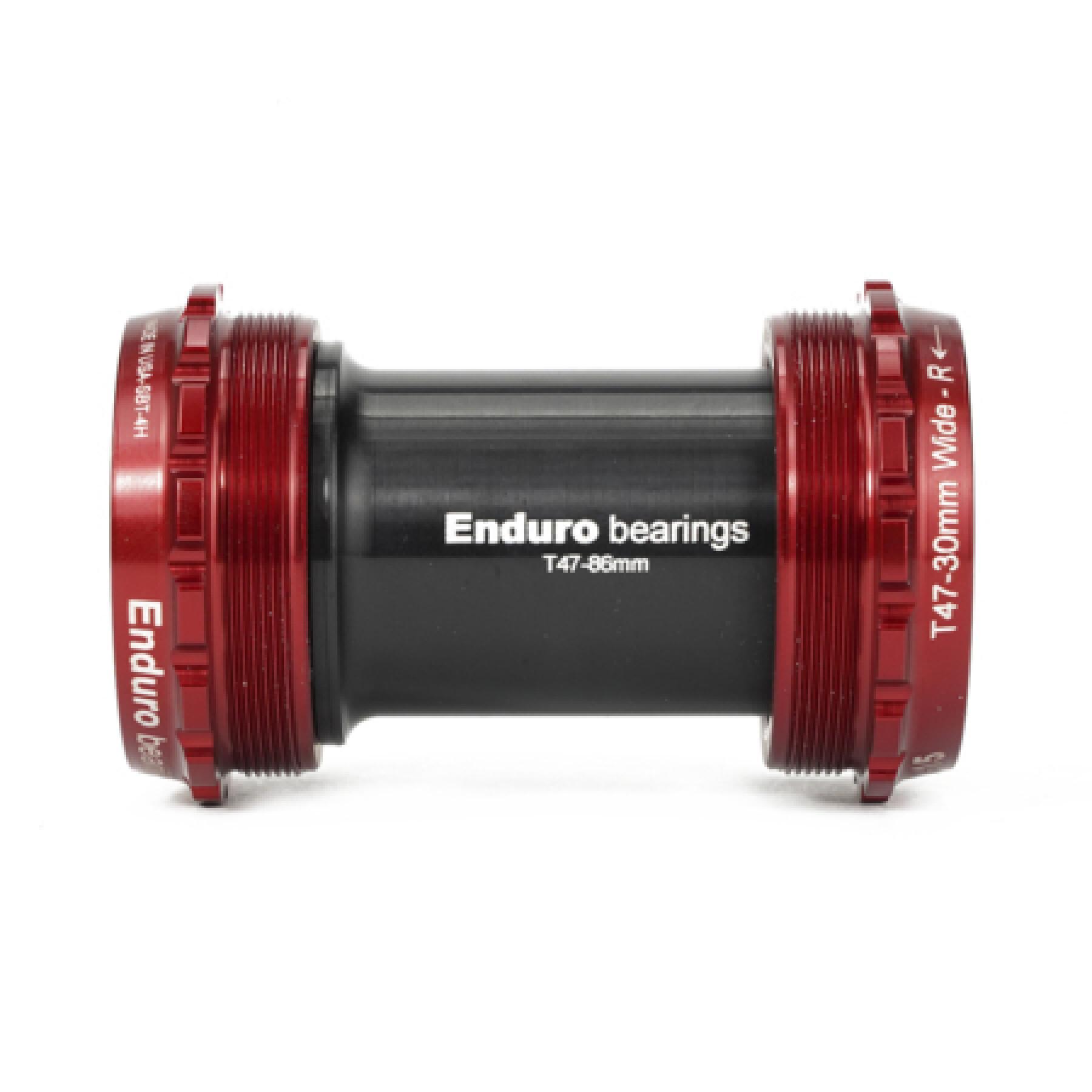 Soporte de fondo Enduro Bearings T47 BB A/C SS-T47-BB386-Red