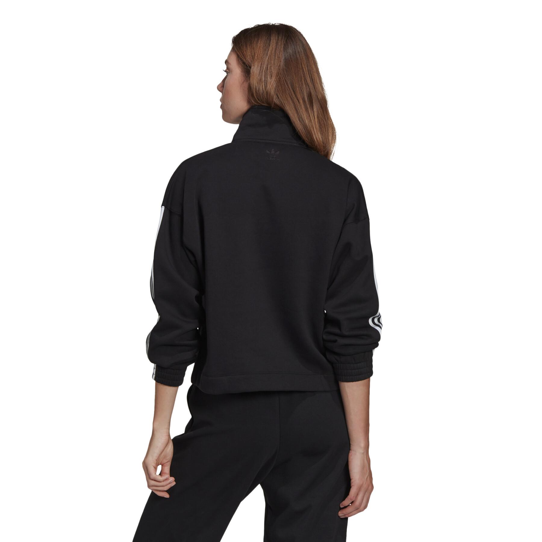 Sudadera mujer adidas Originals Adicolor 3D Trefoil Fleece Half-Zip