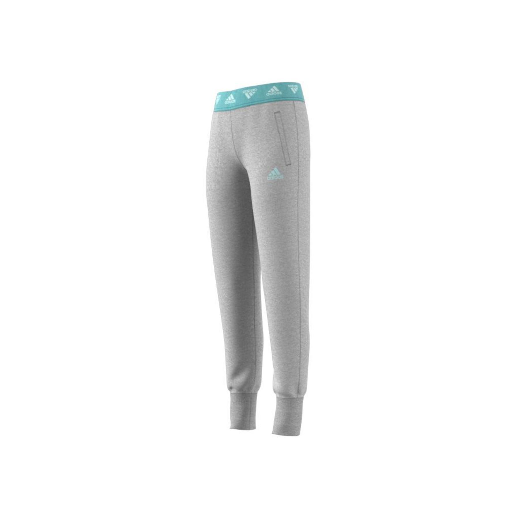 Pantalones de niña adidas AEROREADY Up2Move Cotton Touch Training Tapered-Leg