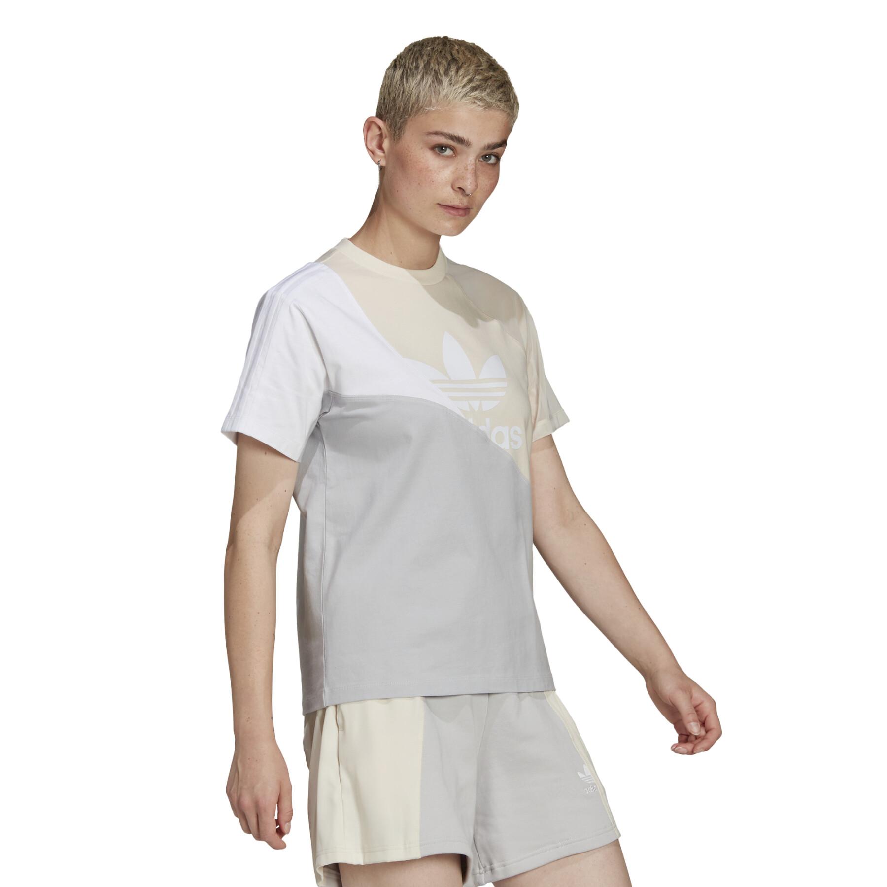 Camiseta de manga corta para mujer adidas Originals Adicolor Split Trefoil