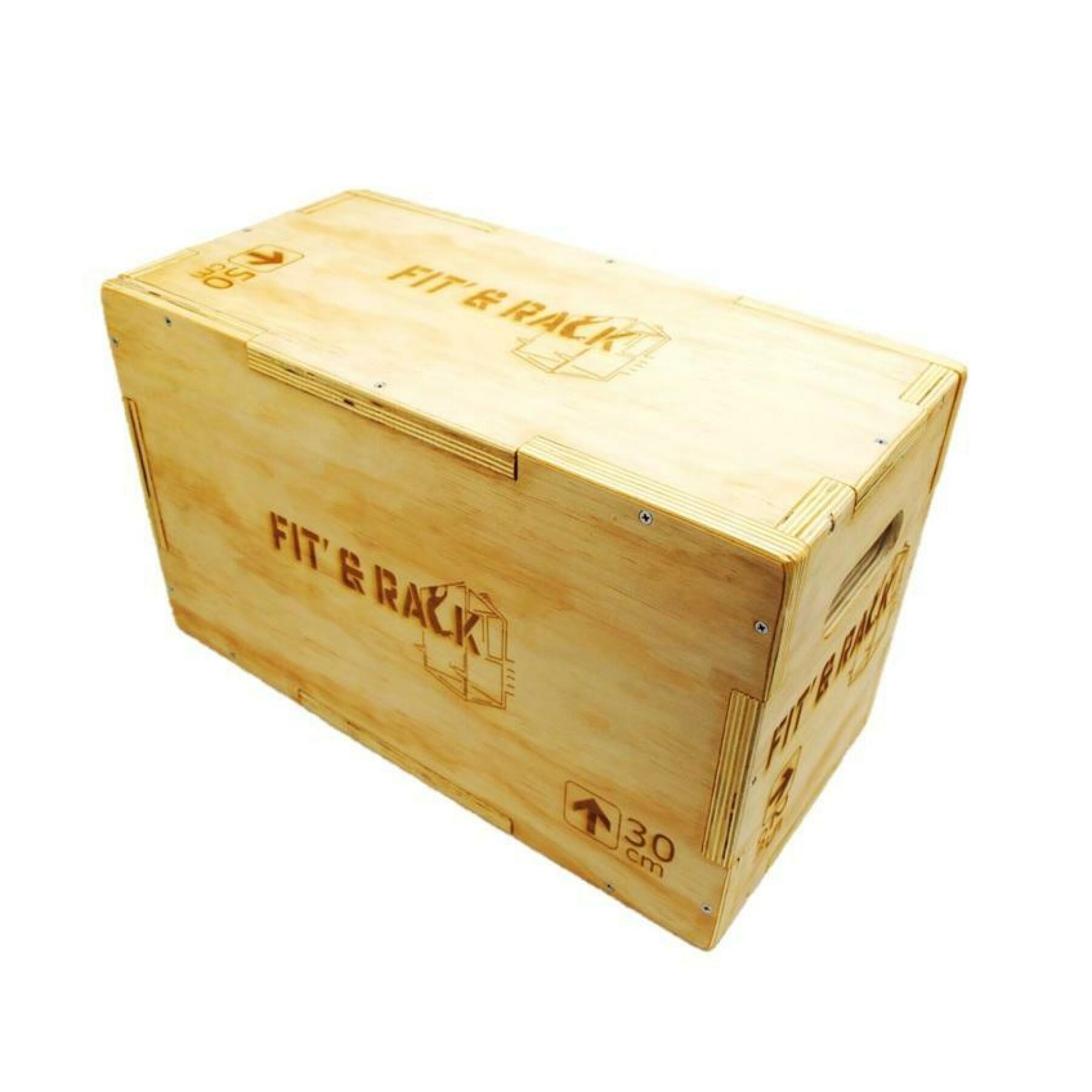 Salto de caja de madera Fit & Rack 25x30x50