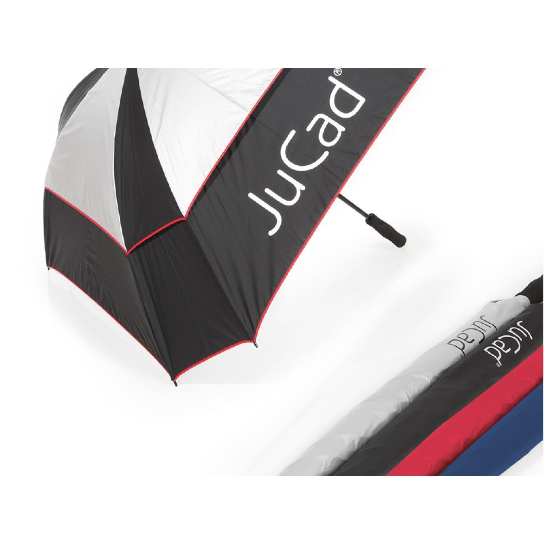Paraguas telescópico cuadrado de doble toldo con eje JuCad