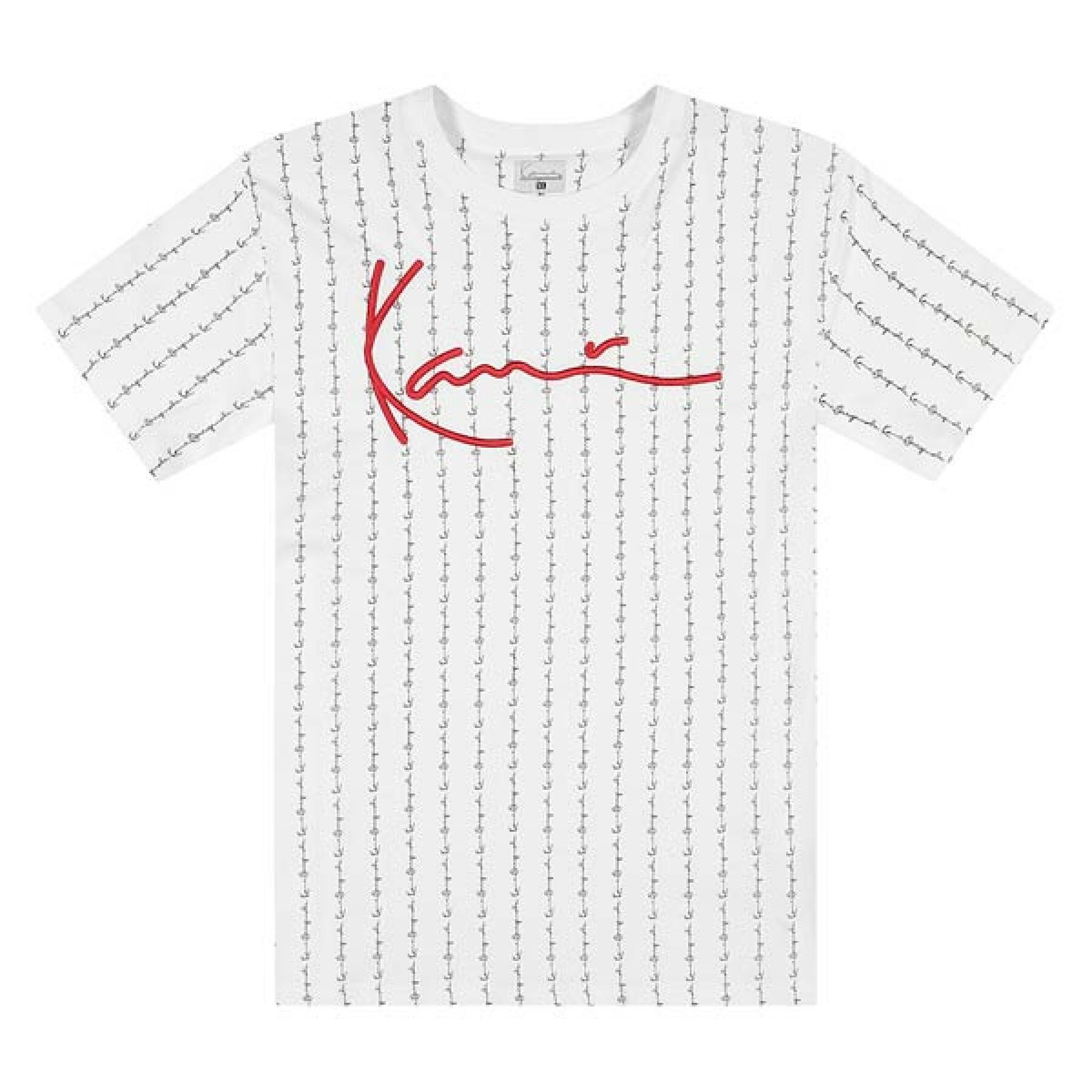 Camiseta Karl Kani Signature Logo Pinstripe