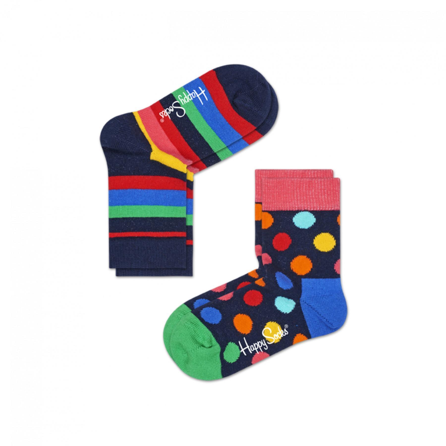Calcetines para niños Happy Socks 2-pack Stripe