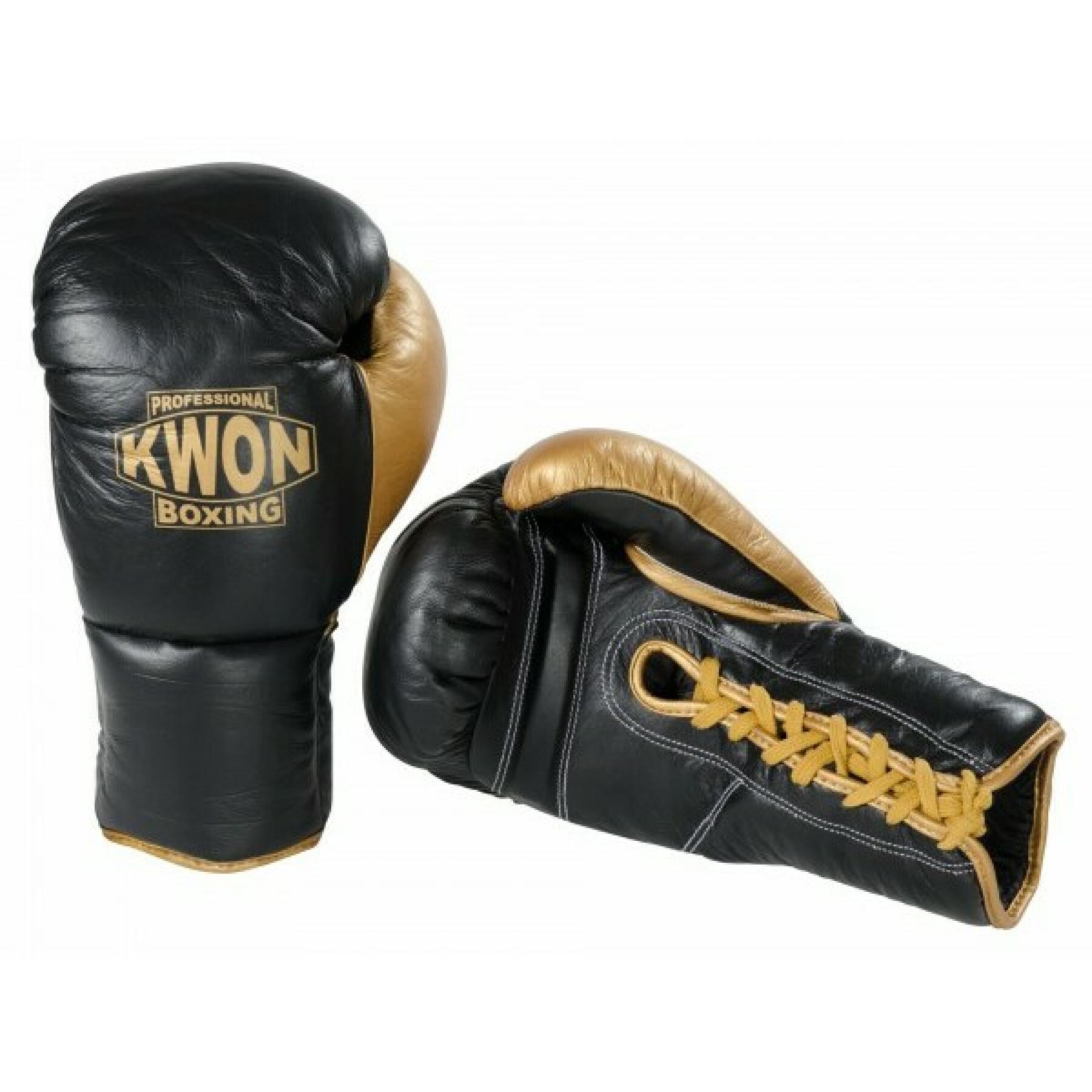 Guantes de boxeo de cuero con cordones Kwon Professional Boxing