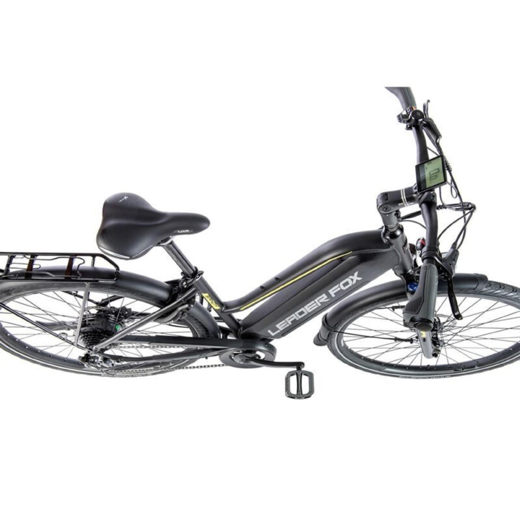 Bicicleta eléctrica city 28 motor rueda trasera mujer Leader Fox Sandy 2021 7V Bafang 36V 45NM 15AH