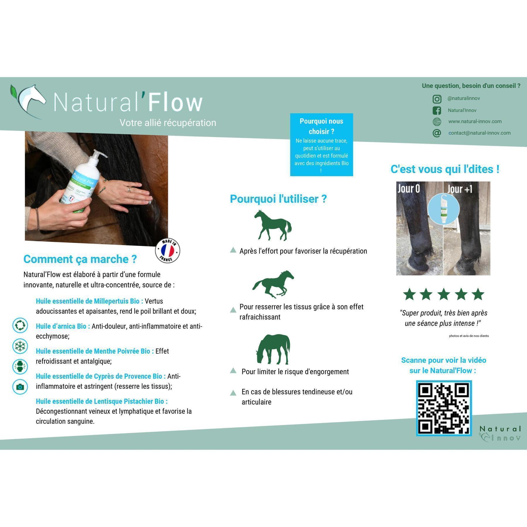 Gel de masaje para caballos Natural Flow 500ml