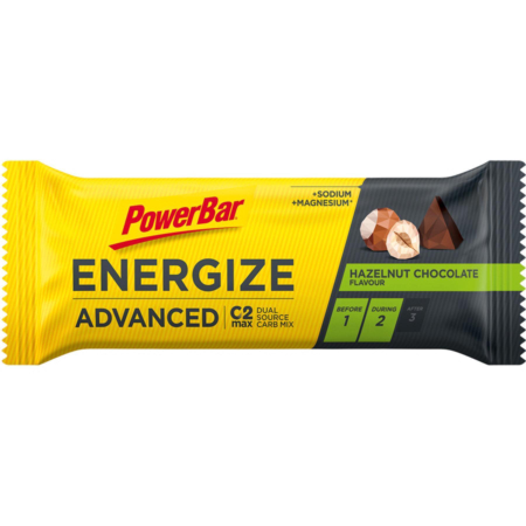 Bares PowerBar Energize C2Max 25x55gr Hazelnut Chocolate