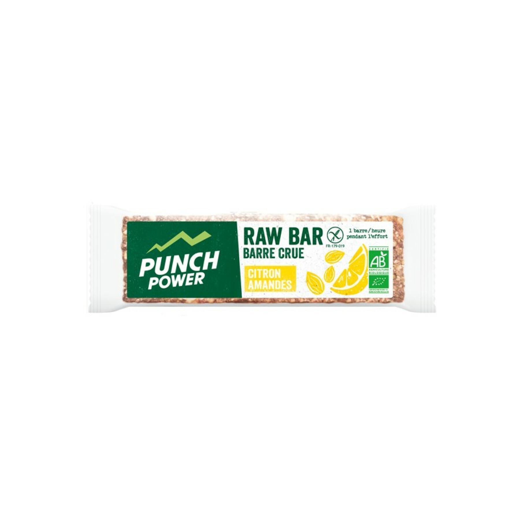 Muestra 20 barras de energía Punch Power Rawbar Citron amande
