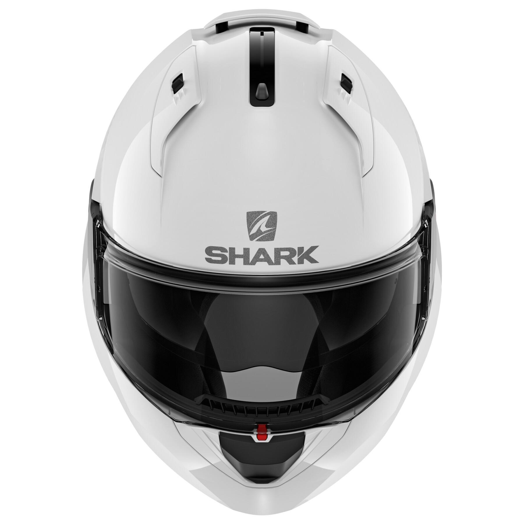 Casco de moto modular Shark evo es blank