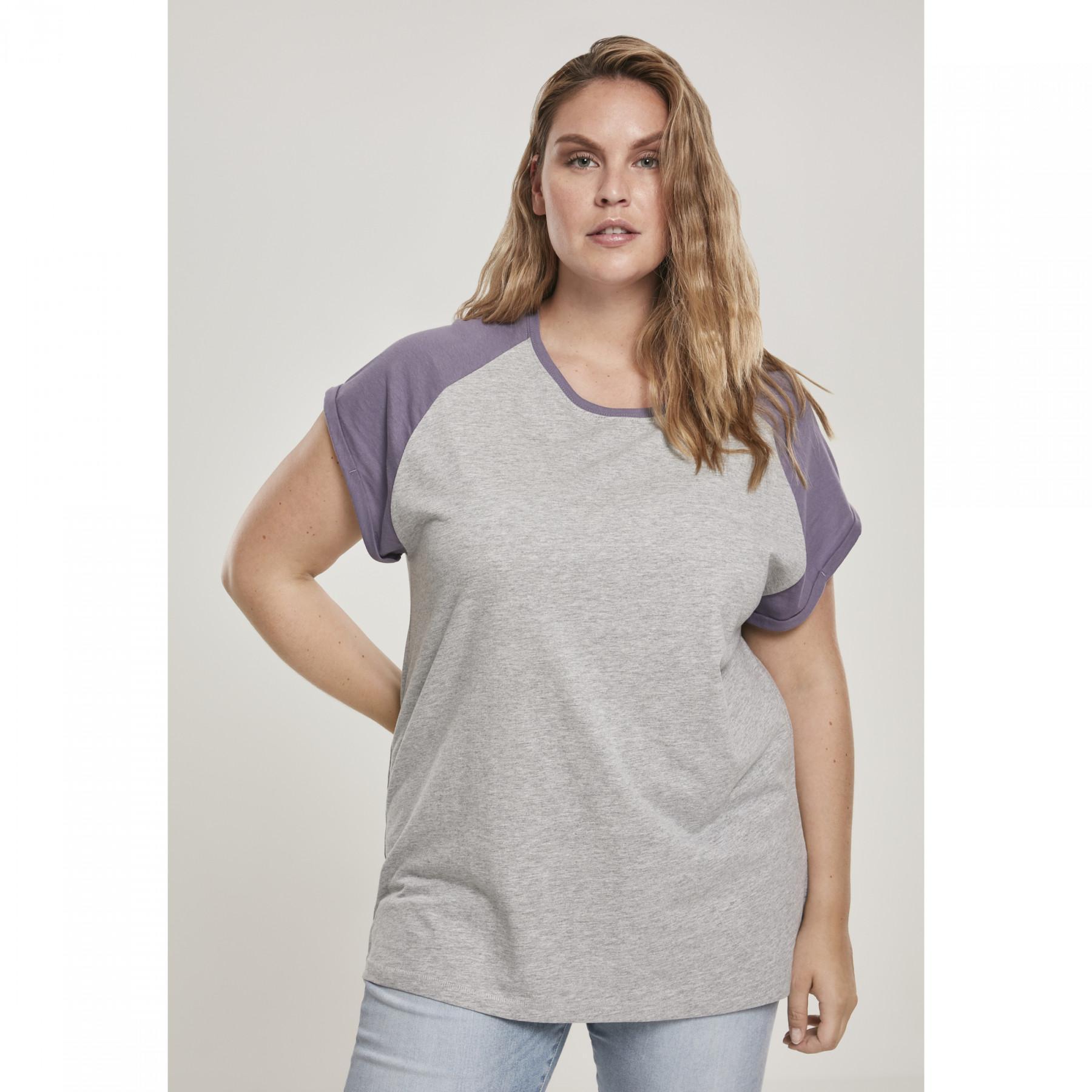Camiseta mujer tamaños grandes Urban Classic contrat raglan