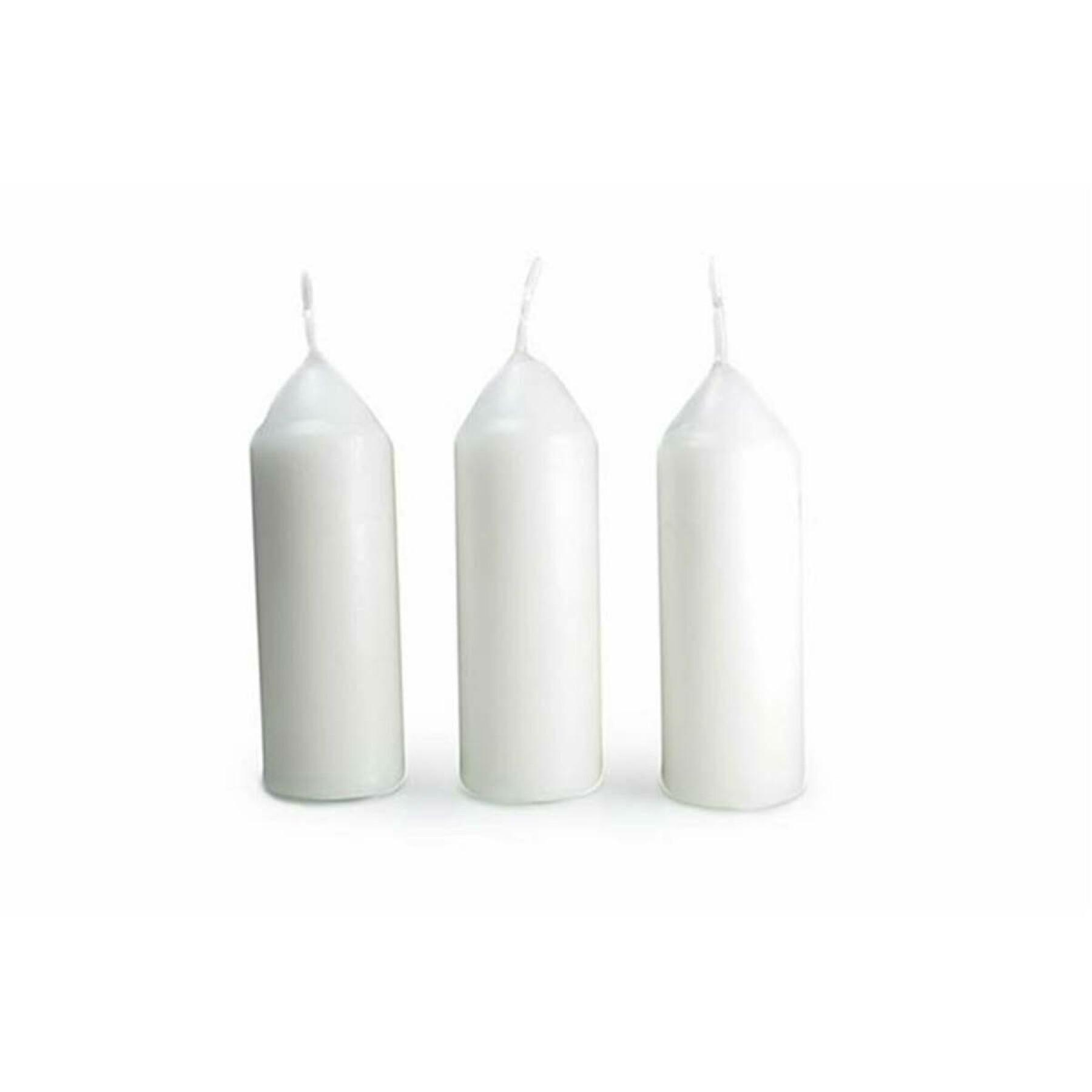 3 velas de parafina blanca para la linterna original 9 horas cada una Uco