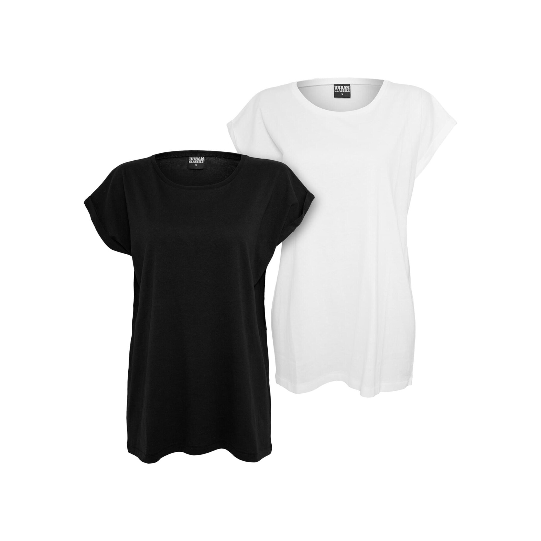 Lote de 2 camisetas mujer Urban Classics Extended Shoulder