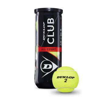 Juego de 3 pelotas de tenis Dunlop club