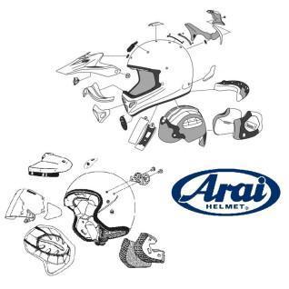 Carrillera de espuma para cascos de moto Arai TX-3