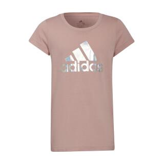 Camiseta de chica adidas Dance Metallic Print
