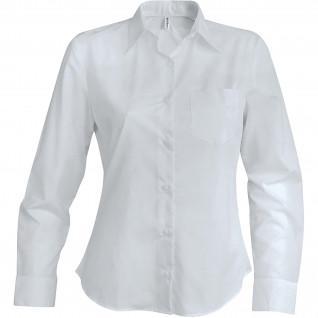 Camisa de mujer de manga larga Kariban blanc