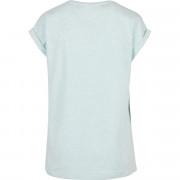 Camiseta mujer Urban Classics color melange extended shoulder